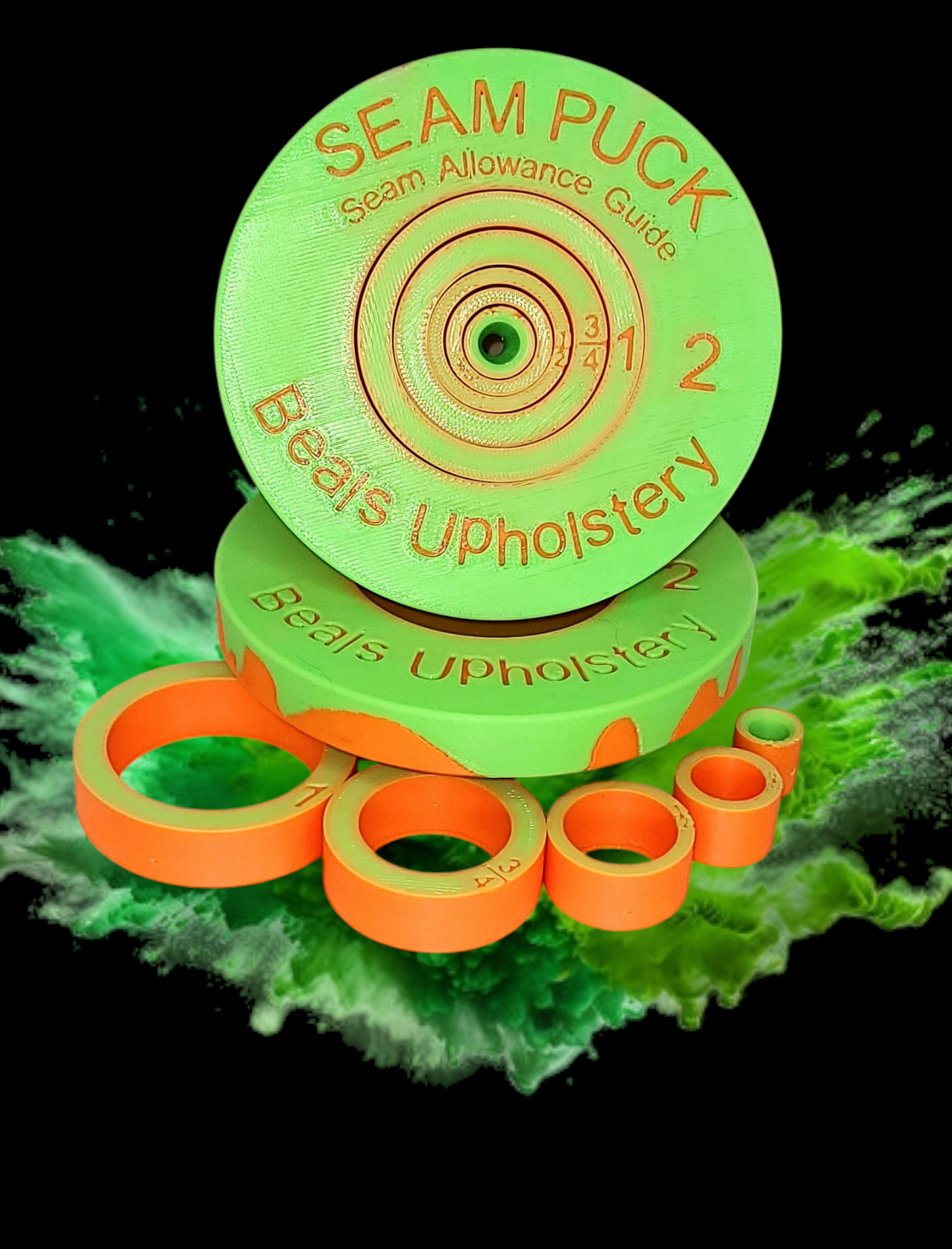 90's Slime Time Throwback Seam Puck (Orange w/ Green Slime)