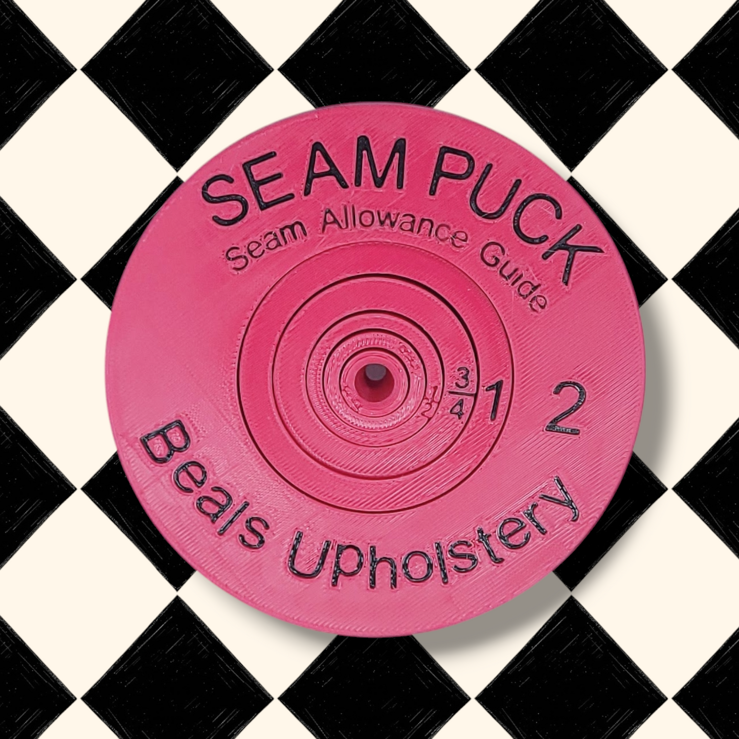 Punk Pink Seam Puck (w/Black Lettering)