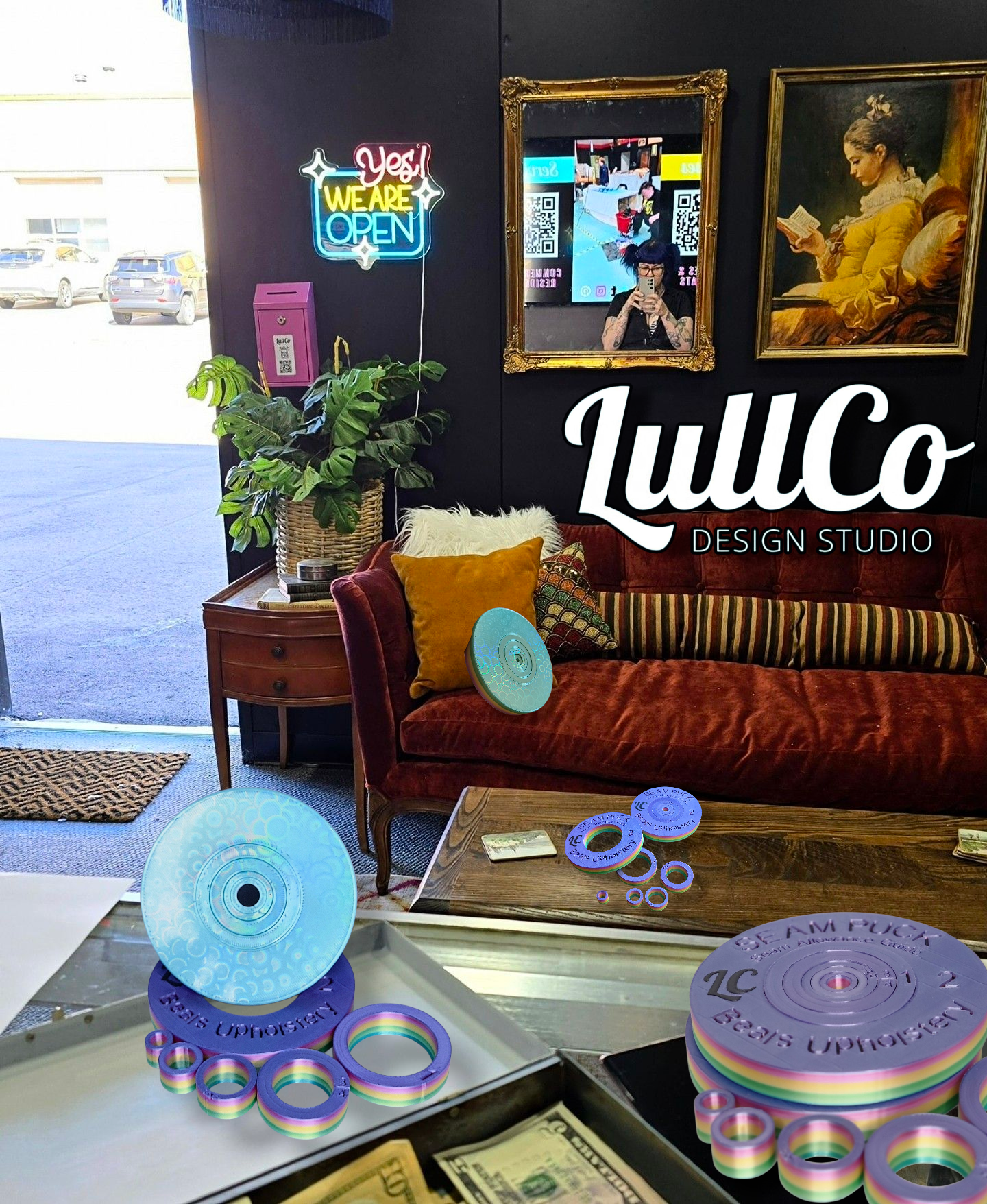 LullCo Neon Rainbow Collab Seam Puck (Rainbow Silk w/Black Lettering)