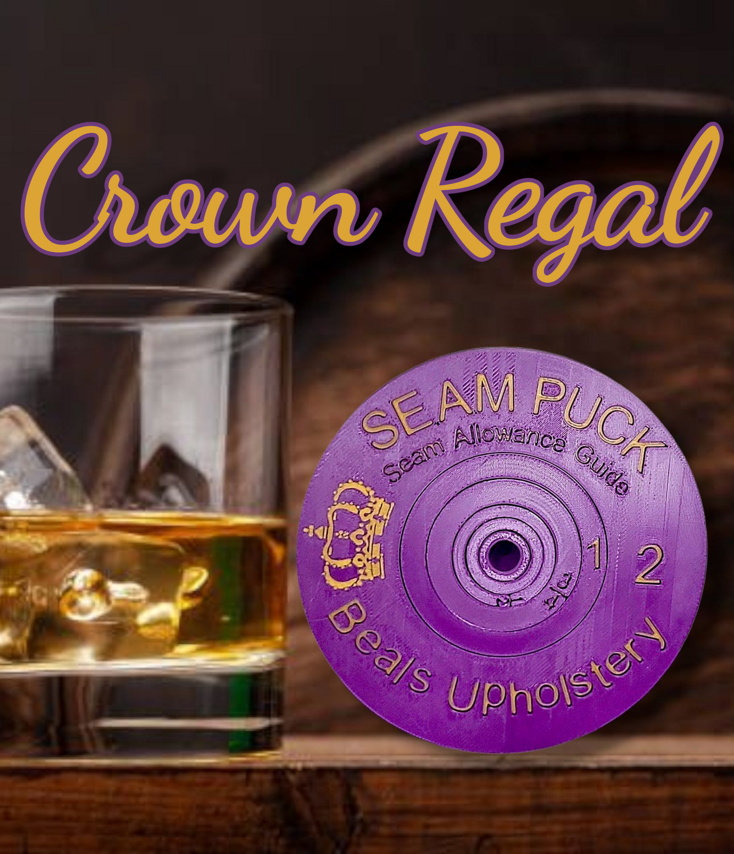 Crown Regal Seam Puck (Purple/Gold) W/Storage Pouch