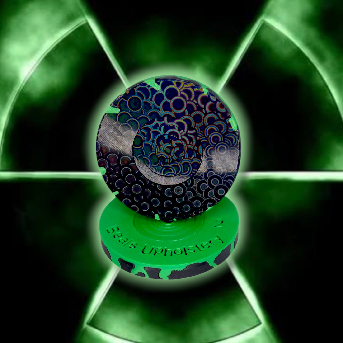 The Radioactive Glow in the Dark Seam Puck! (Black w/ Glow in the Dark Green)