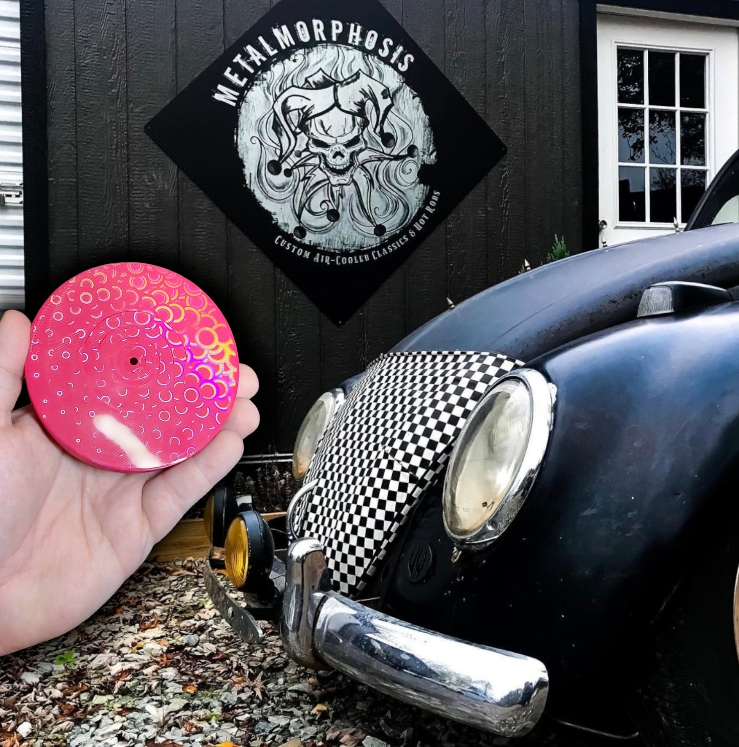 The Cate Culp Charity Seam Puck (Magenta & Black CC Logo)