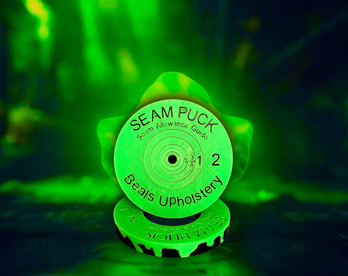 The Radioactive Glow in the Dark Seam Puck! (Black w/ Glow in the Dark Green)