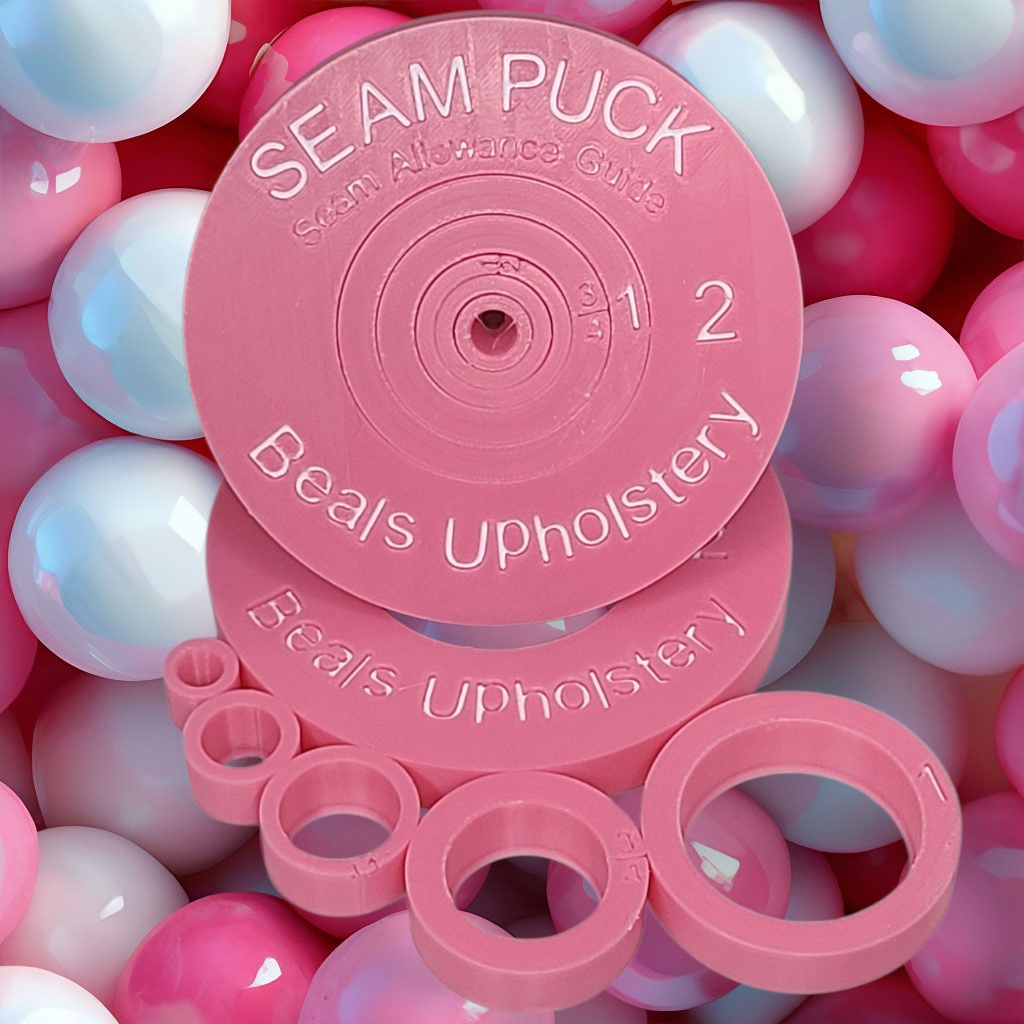 Bubblegum Pink Seam Puck (Light Pink w/White Lettering)